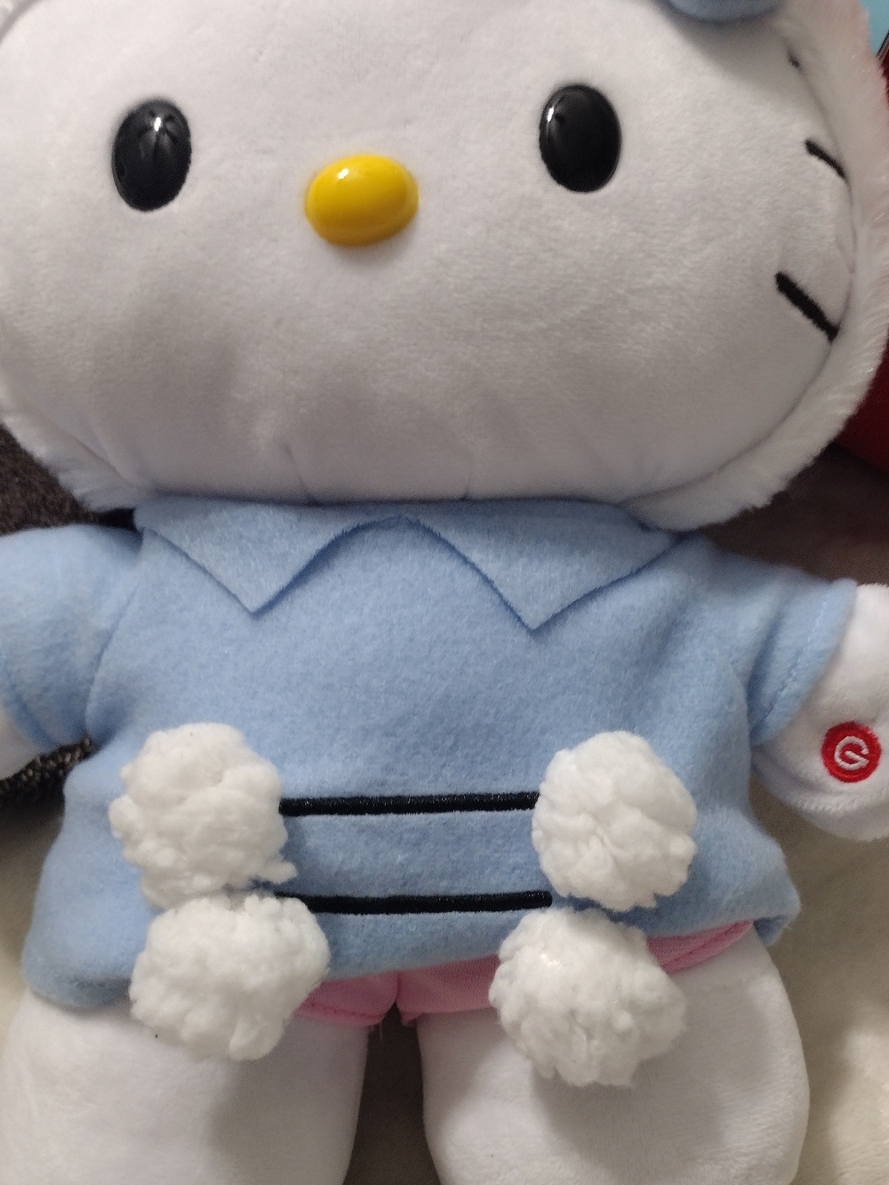 Hello Kitty Plush in Light Blue Outfit Animated Dances &Plays Frosty the Snowman
